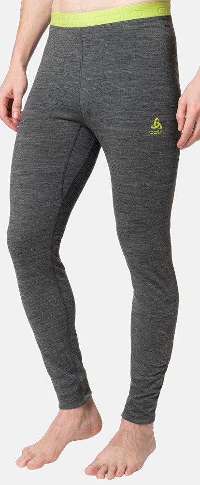 Odlo Performance Wool 150 Tights Herren Funktionsunterhose dark grey melange - sharp green Produktbild 0