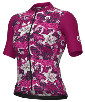 ALÈ PR-E Hibiskus Kurzarm Trikot Damen purple Produktbild 0