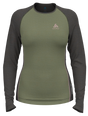 Odlo Performance Wool 150 Base Layer Damen Oberteil matte green - dark grey melange Produktbild 0