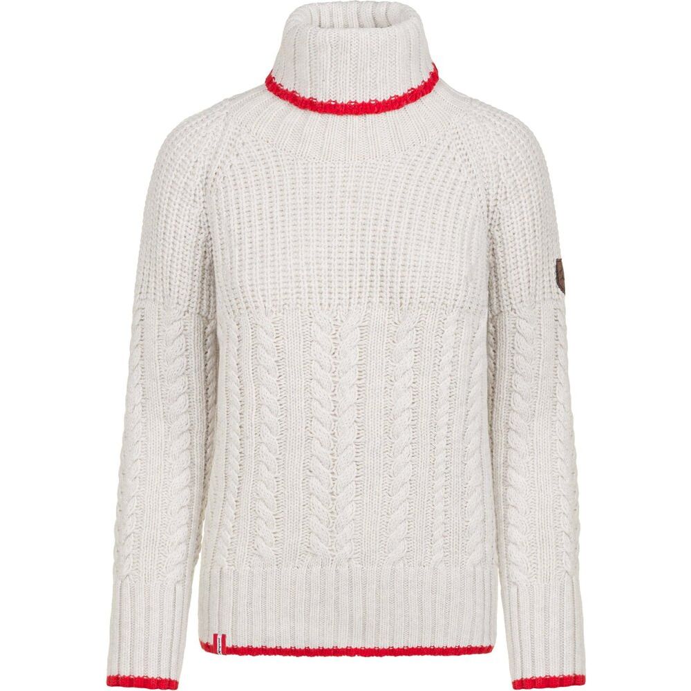 Almgwand 1928 Damen Pullover Barreneckalm grau-rot Produktbild 0