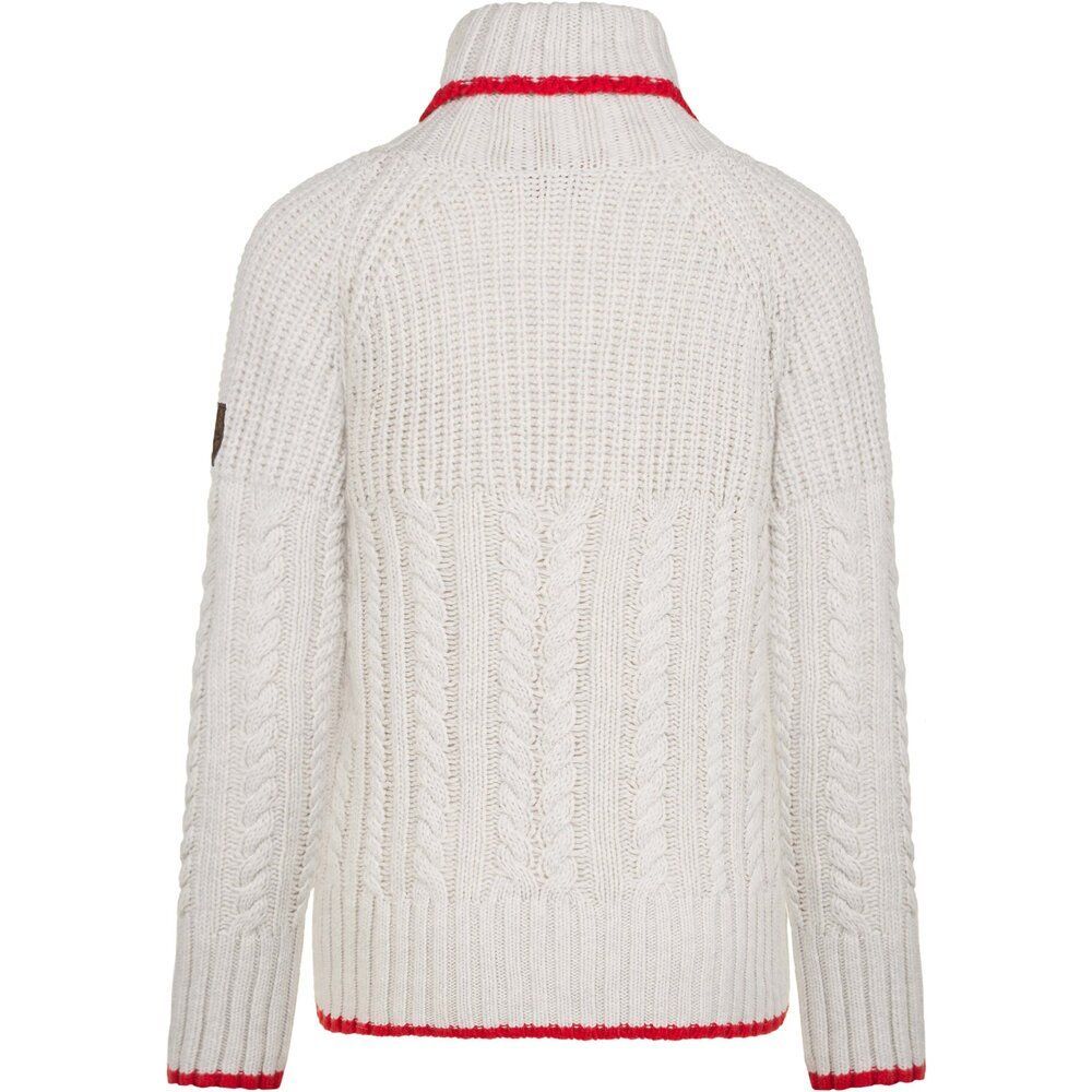 Almgwand 1928 Damen Pullover Barreneckalm grau-rot Produktbild 1