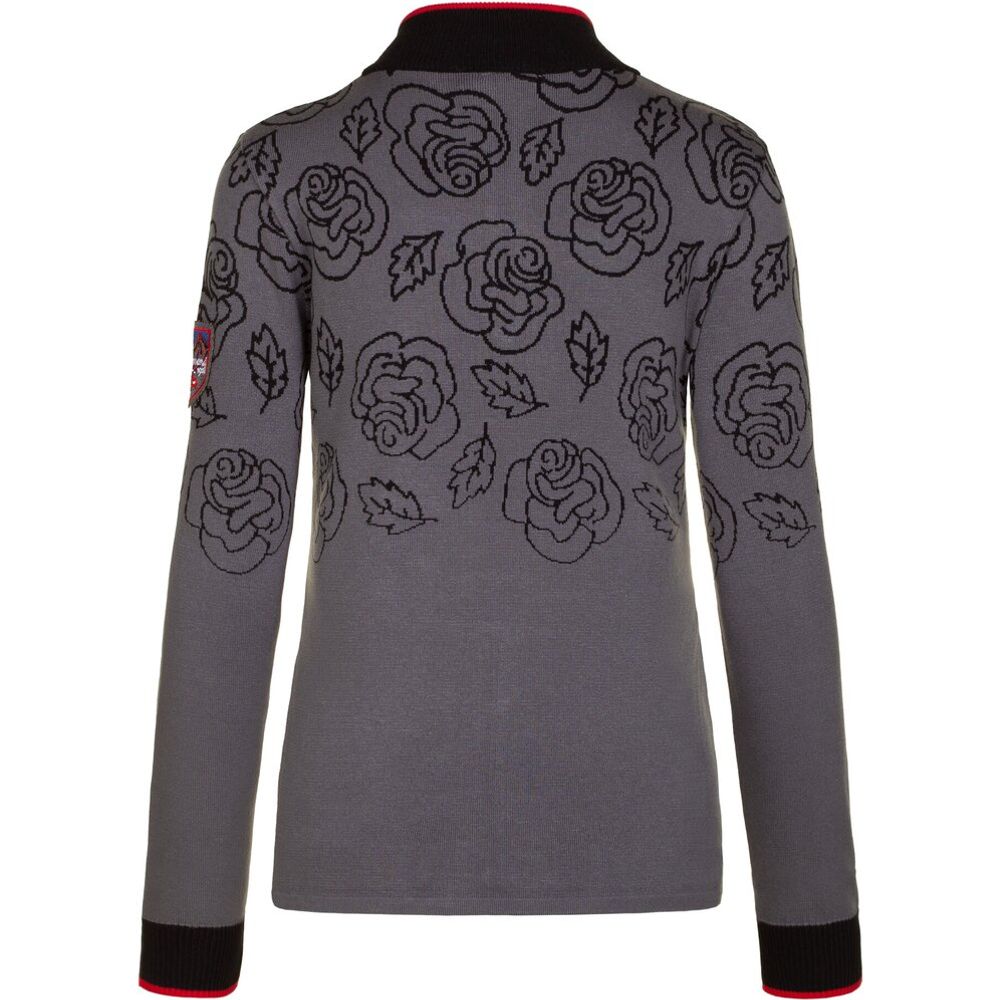 Almgwand 1928 Damen Pullover Bernkogelalm anthrazit-schwarz-rot Produktbild 1