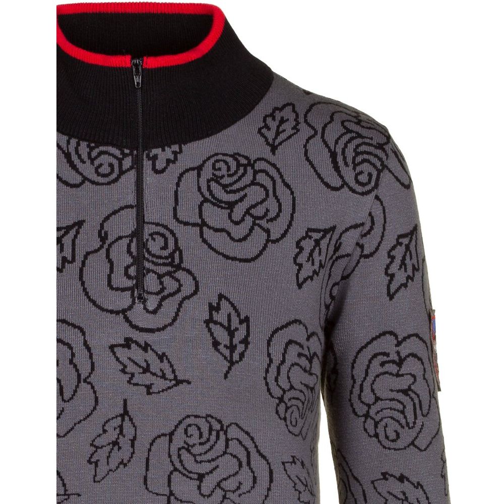 Almgwand 1928 Damen Pullover Bernkogelalm anthrazit-schwarz-rot Produktbild 2