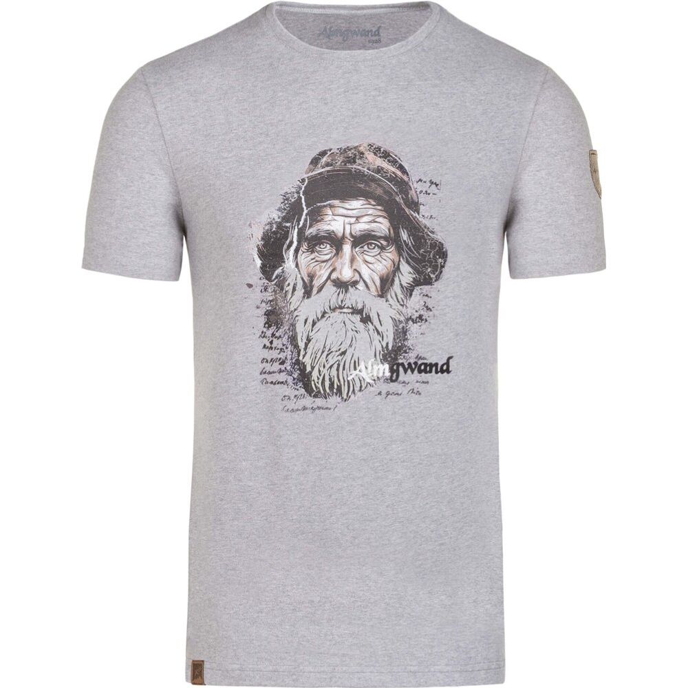 Almgwand 1928 Herren Shirt Haunsbergalm grau-meliert lisbona Produktbild 0