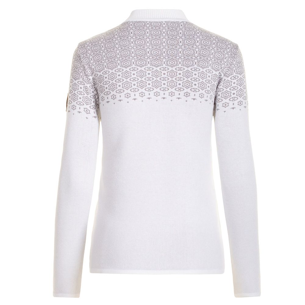 Almgwand Palmenalm Damen Rollkragenpullover weiss-grau Produktbild 1