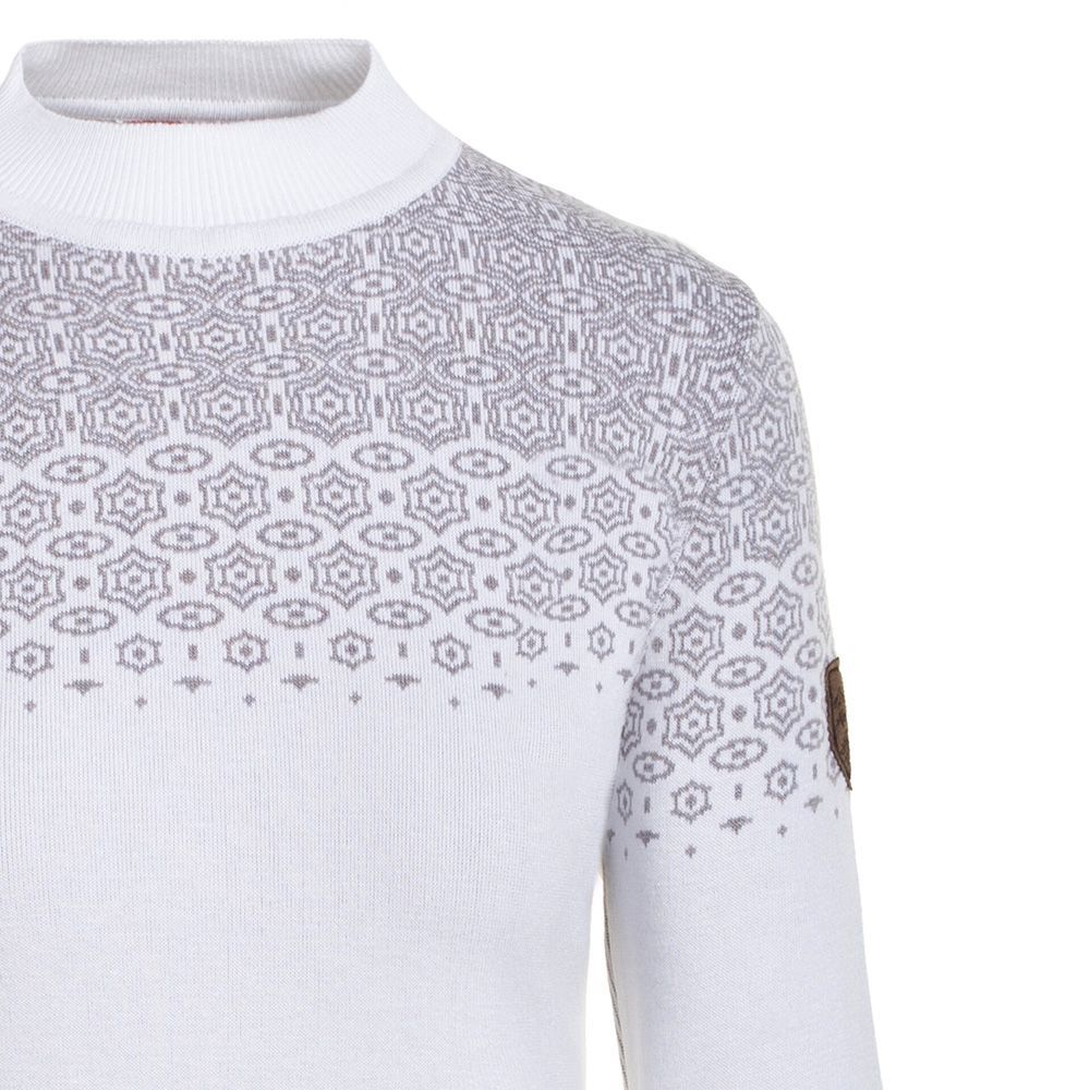 Almgwand Palmenalm Damen Rollkragenpullover weiss-grau Produktbild 3