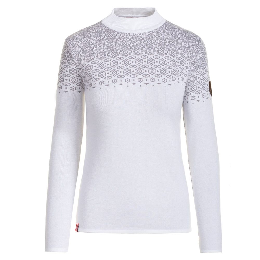 Almgwand Palmenalm Damen Rollkragenpullover weiss-grau Produktbild 0