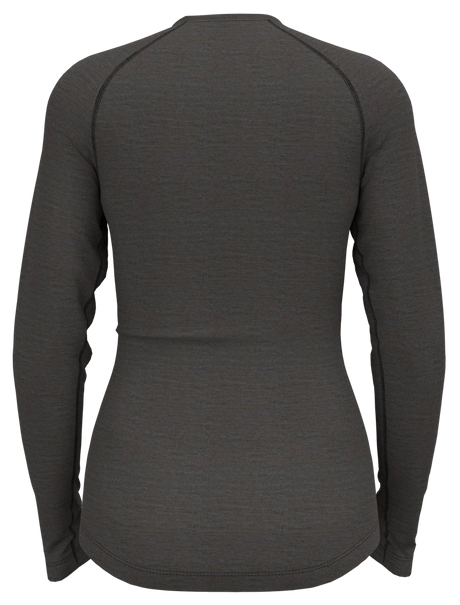 Odlo Performance Wool 150 Base Layer Damen Oberteil matte green - dark grey melange Produktbild 1