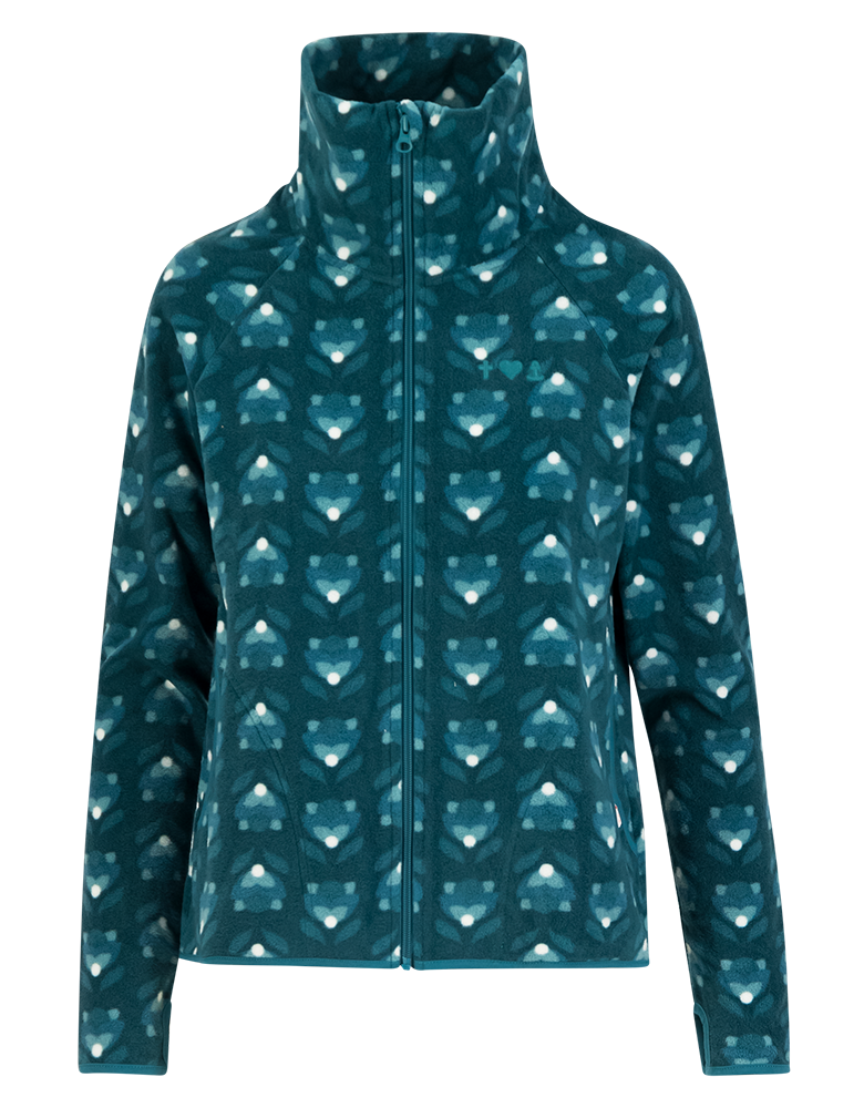 Blutsgeschwister Extra Layer short Damen Fleecejacke stylish and chic flower Produktbild 0