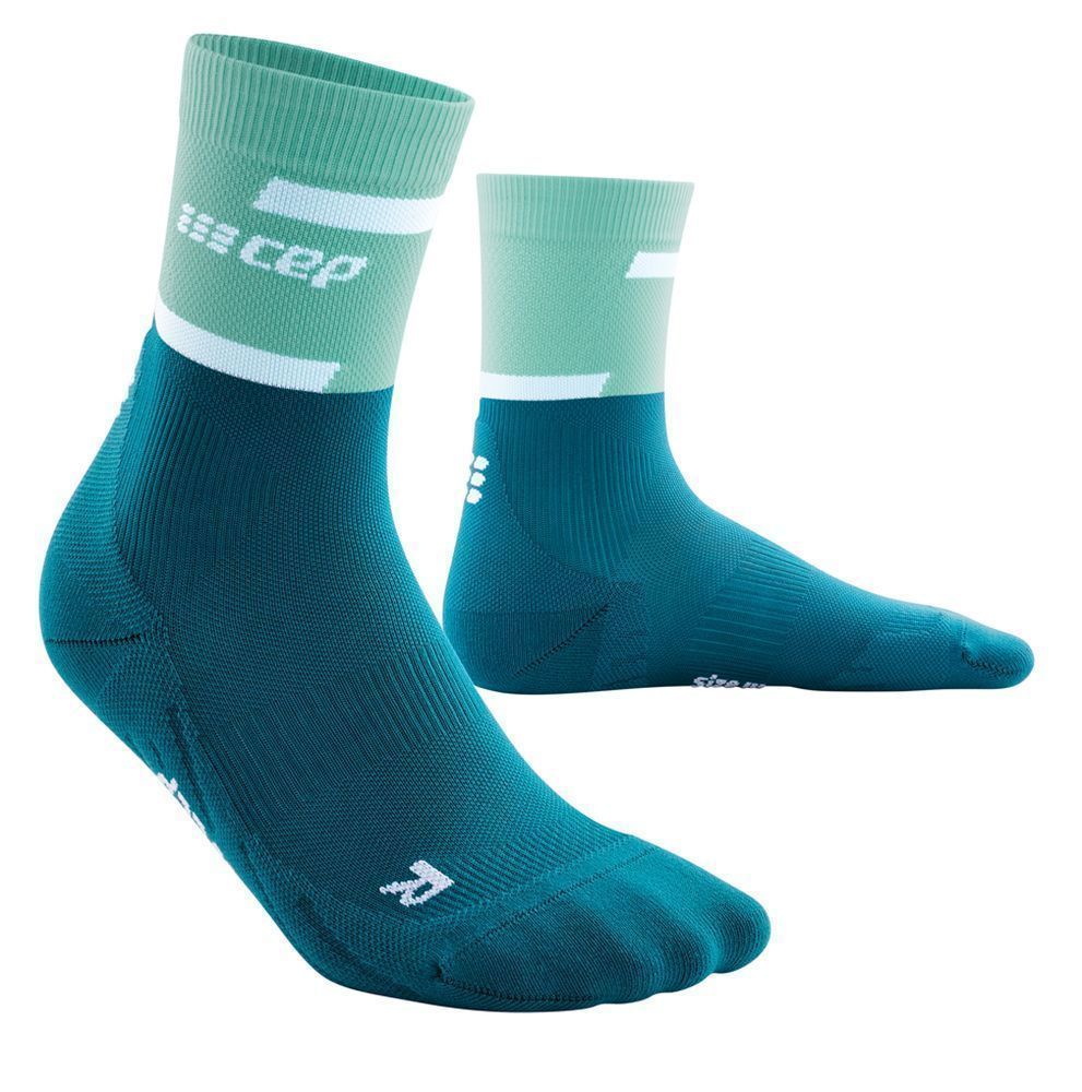 CEP the run socks, mid cut Damen Laufsocken ocean/petrol Produktbild 0
