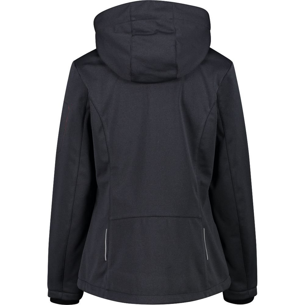 CMP Damen Jacket Zip Hood titanio mel-red fluo Hardshelljacke Produktbild 1