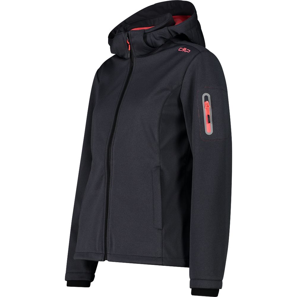 CMP Damen Jacket Zip Hood titanio mel-red fluo Hardshelljacke Produktbild 2