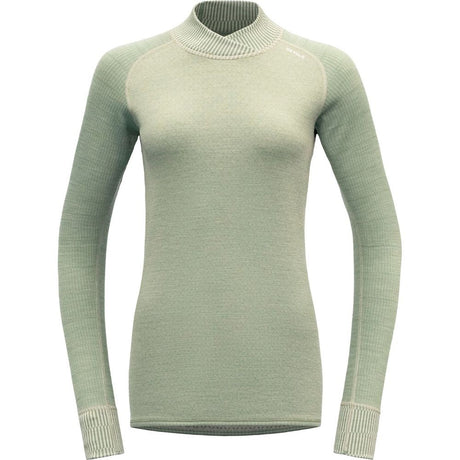 Devold Kvitegga Merino 230 Cross Neck Damen Merinoshirt raw white Produktbild 1