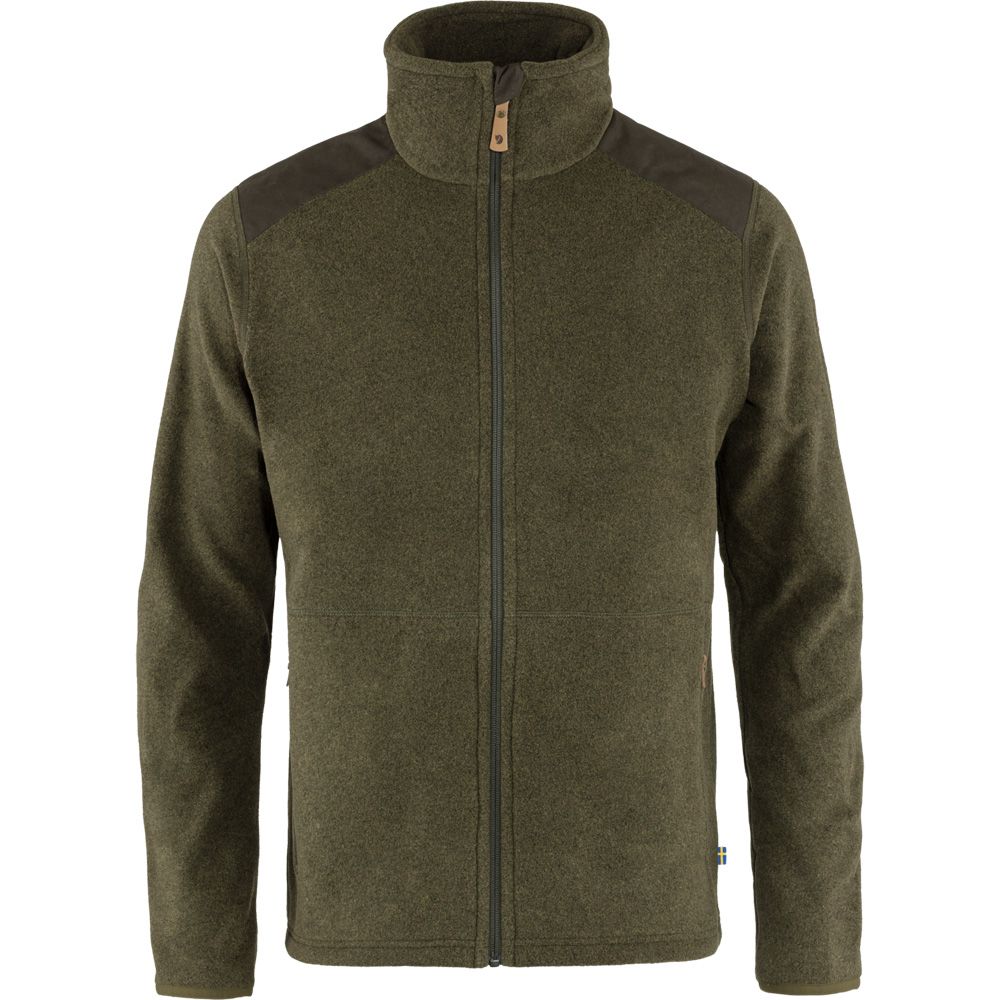 Fjällräven Sten Fleece Herren Fleecejacke dark olive Produktbild 0