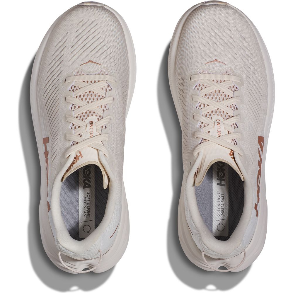 Hoka W Rincon 3 Damen Laufschuh eggnog / rose gold Produktbild 3