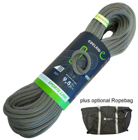 Edelrid Karlstein Lite 9,5 mm yellow-black Kletterseil Produktbild 1