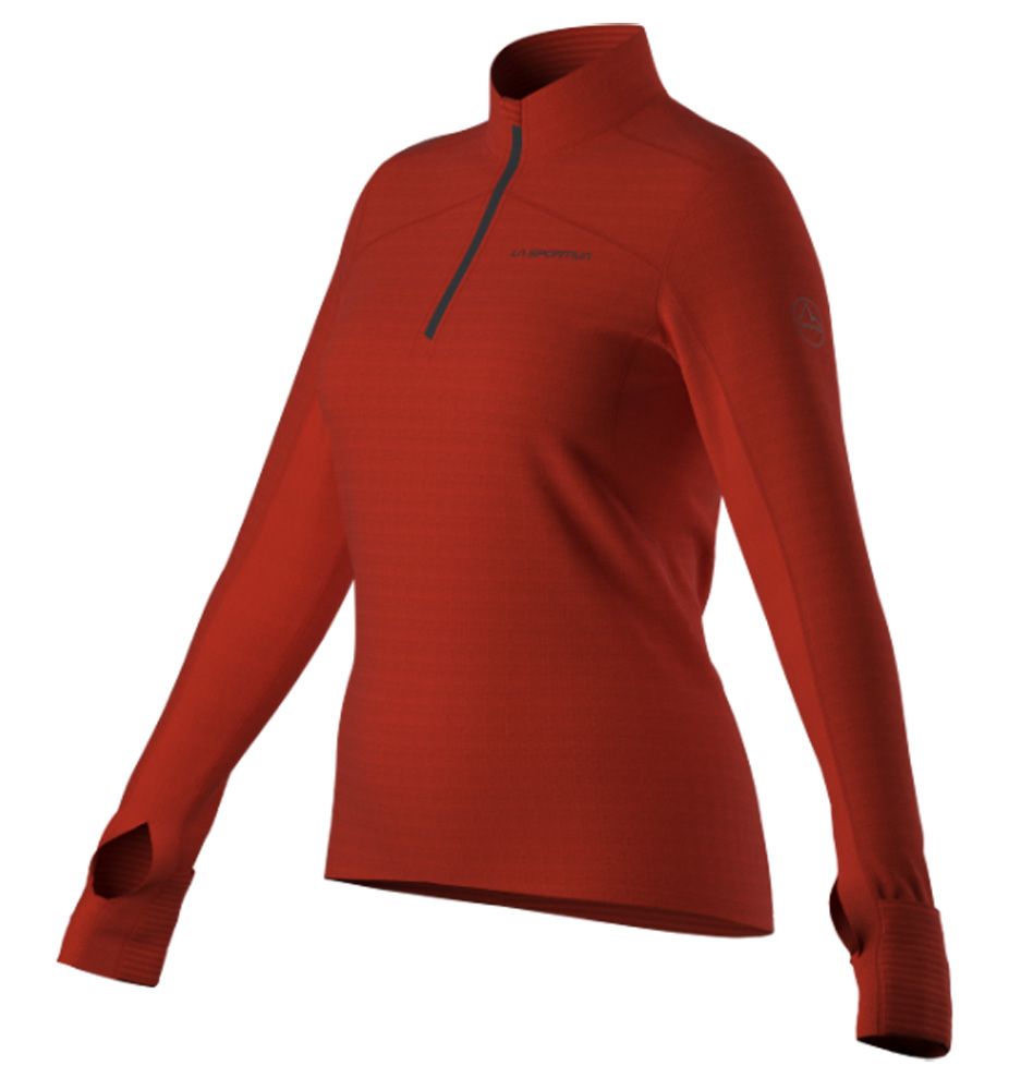 La Sportiva Swift Long Sleeve Damen Running-Langarmshirt cherry tomato/carbon Produktbild 0
