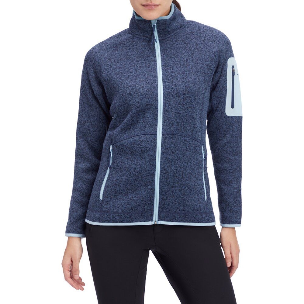 McKinley Damen Fleecejacke Skeena melange/navy Midlayer Produktbild 1
