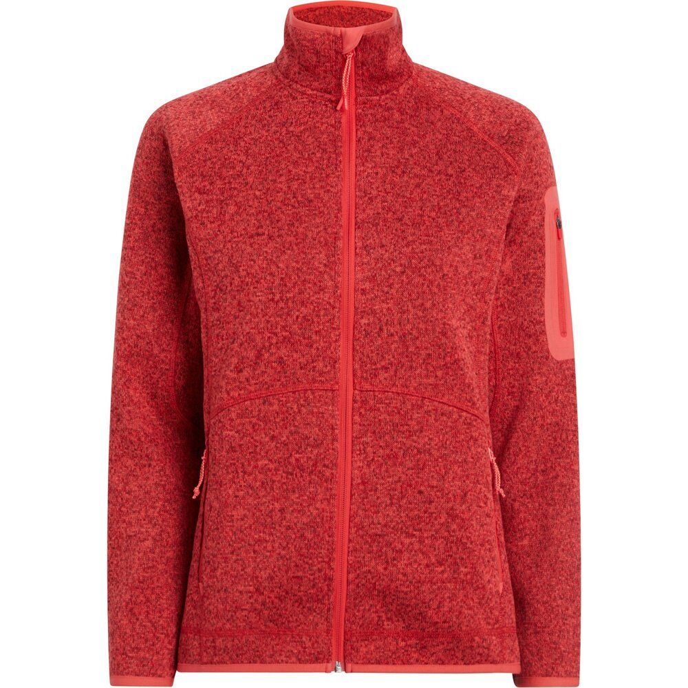 McKinley Damen Fleecejacke Skeena melange/red/red Produktbild 0