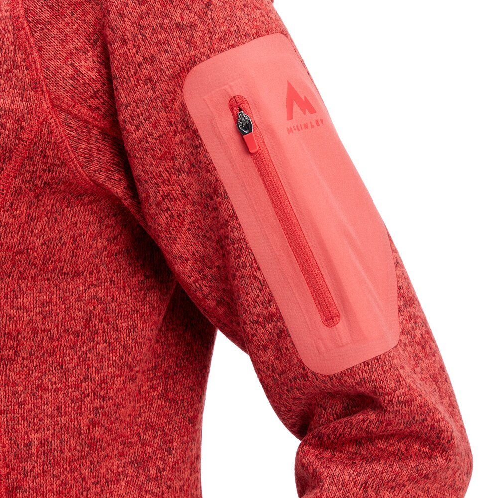 McKinley Damen Fleecejacke Skeena melange/red/red Produktbild 2