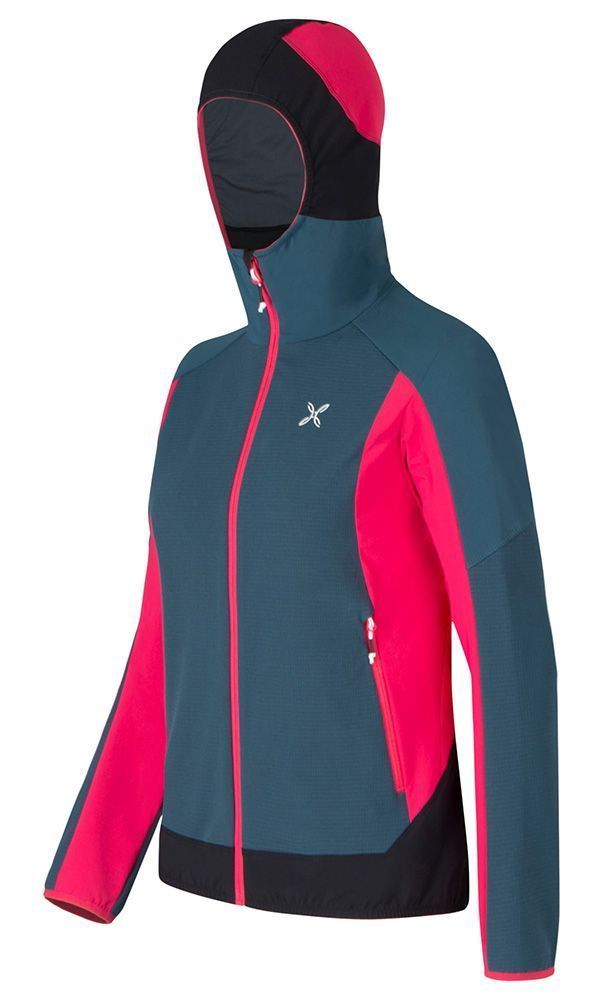 Montura Premium Wind Hoody Jacket Damen Softshelljacke blu cenere/rosa sugar Produktbild 2