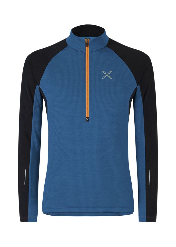 Montura Run Soft Zip Maglia Herren Midlayer deep blue/mandarino Produktbild 0