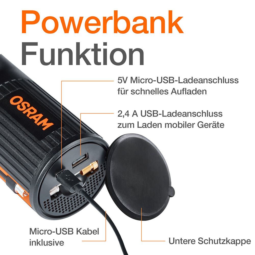 Osram TYREinflate 2000 Elektrische Fahrrad-Reifenpumpe Produktbild 3