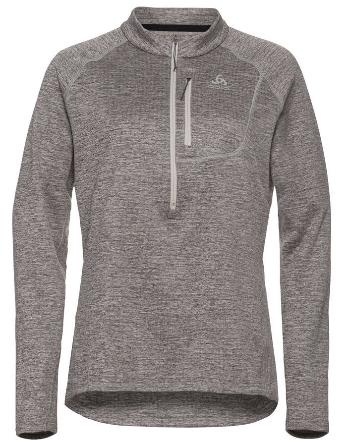 Odlo FLI Midlayer 1/2 Zip Damen Funktionsshirt silver cloud melange Produktbild 0