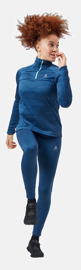 Odlo Run Easy Damen Midlayer blue wing teal melange Produktbild 2