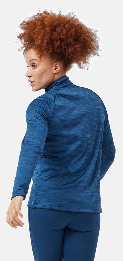 Odlo Run Easy Damen Midlayer blue wing teal melange Produktbild 3