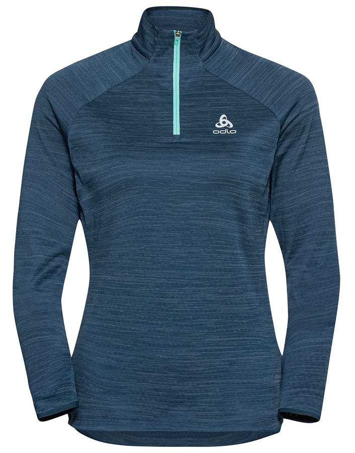 Odlo Run Easy Damen Midlayer blue wing teal melange Produktbild 0