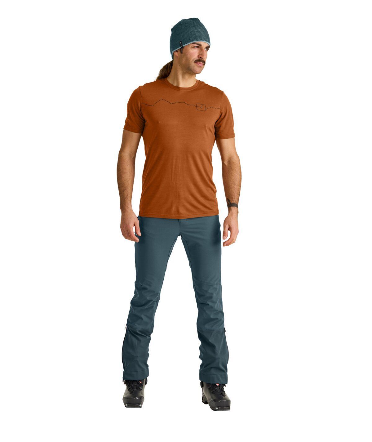 Ortovox 150 Cool Mountain Ts Herren dark arctic grey Merinoshirt Produktbild 2