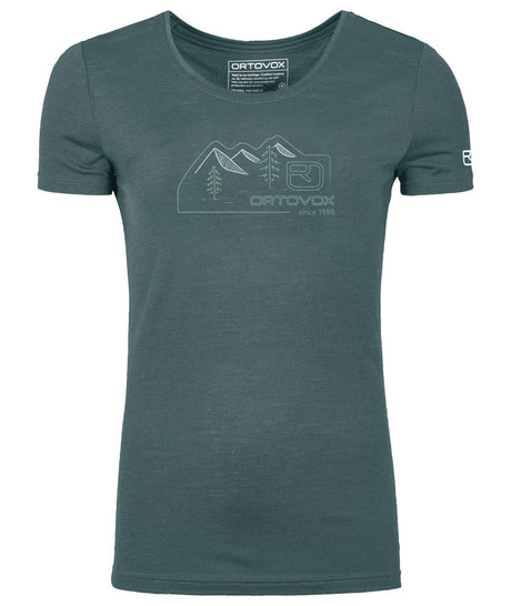 Ortovox 150 Cool Vintage Badge Ts Damen dark arctic grey Merinoshirt Produktbild 0