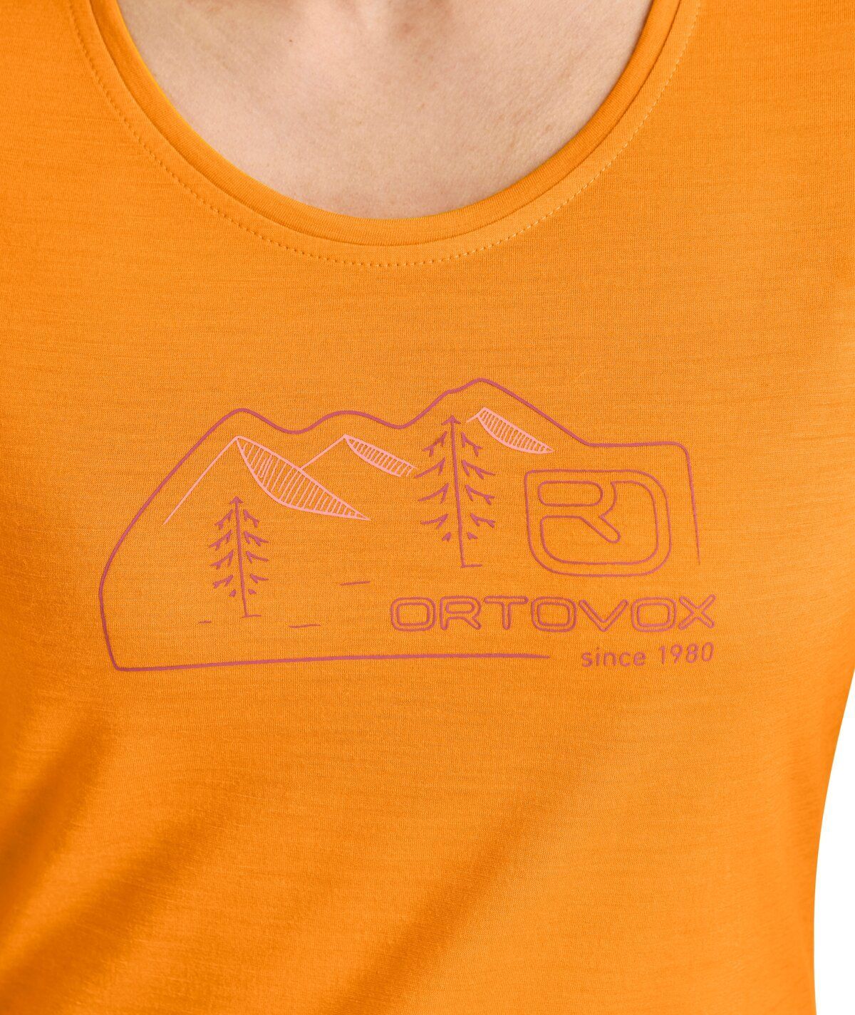 Ortovox 150 Cool Vintage Badge Ts Damen dark arctic grey Merinoshirt Produktbild 2