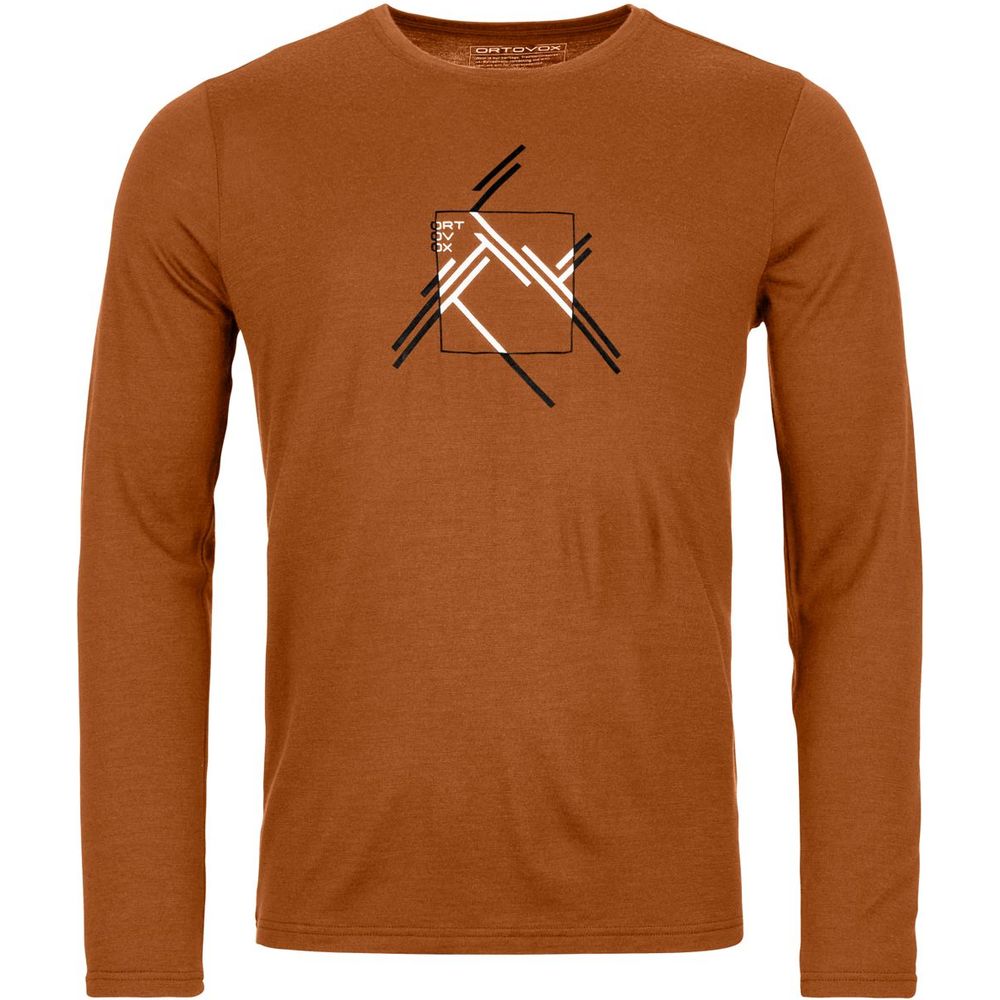 Ortovox 185 Merino Mtn Cutout Ls M Herren bristle brown Merinoshirt Produktbild 0