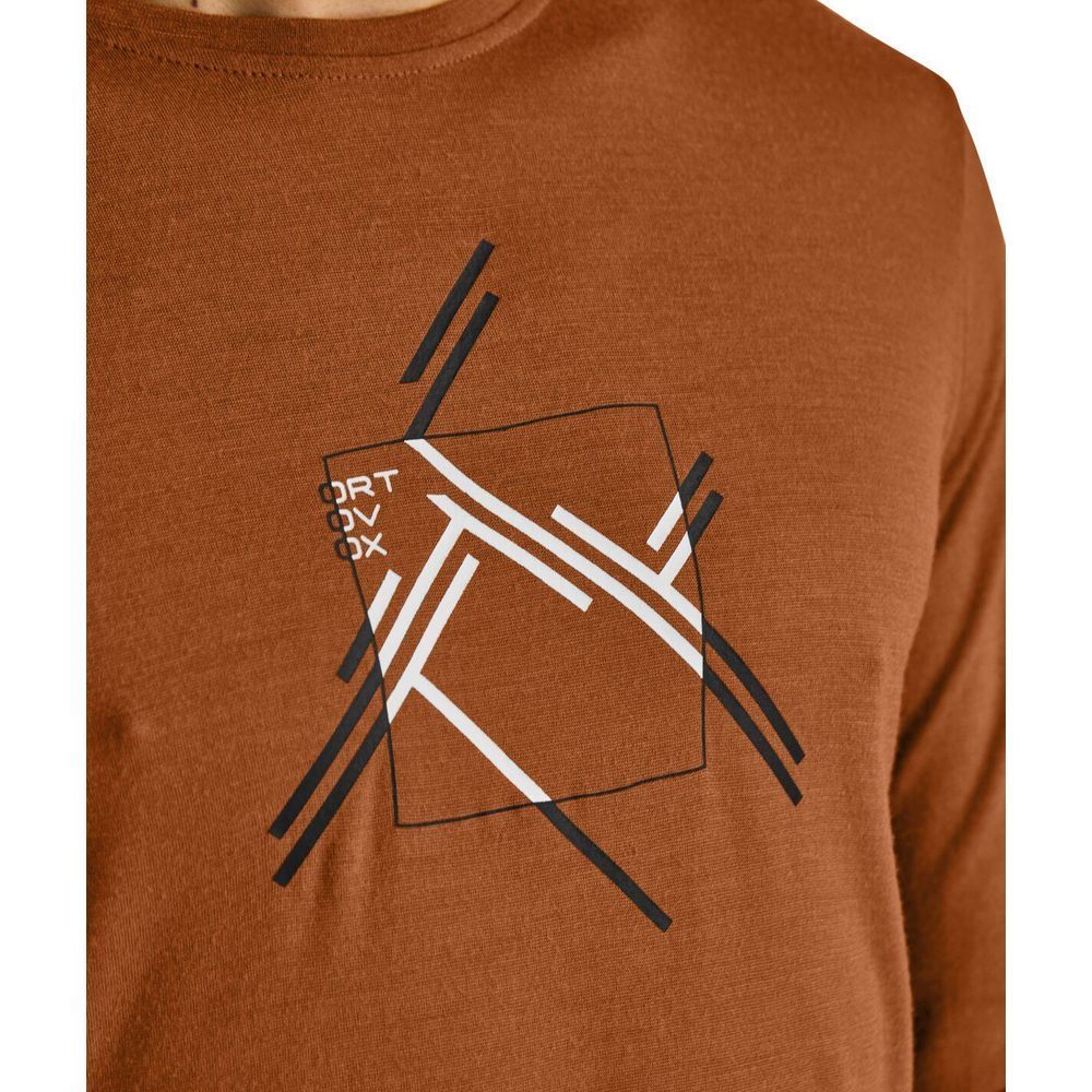 Ortovox 185 Merino Mtn Cutout Ls M Herren bristle brown Merinoshirt Produktbild 4