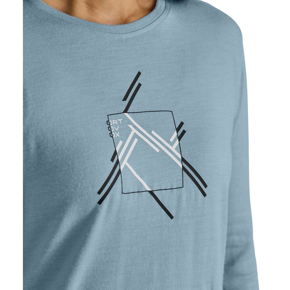 Ortovox 185 Merino Mtn Cutout Ls W Damen glacier grey Merinoshirt Produktbild 4