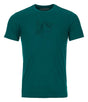 Ortovox 150 Logo Sketch TS Herren Funktionsshirt pacific green Produktbild 0