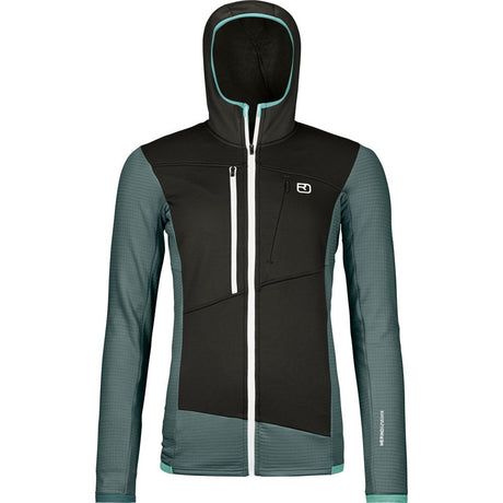 Ortovox Fleece Grid Hoody Damen dark arctic grey Midlayer Produktbild 0