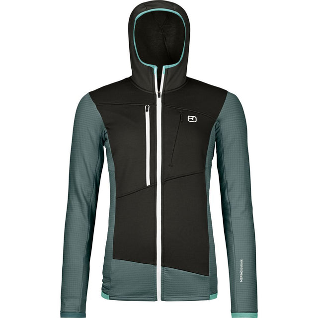 Ortovox Fleece Grid Hoody Damen dark arctic grey Midlayer Produktbild 0