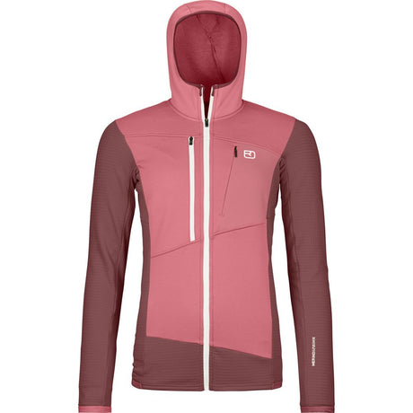 Ortovox Fleece Grid Hoody Damen mountain rose Midlayer Produktbild 0