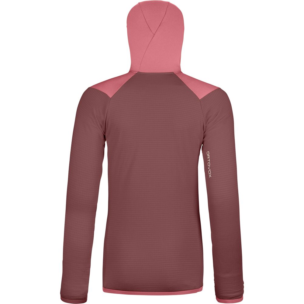 Ortovox Fleece Grid Hoody Damen mountain rose Midlayer Produktbild 1