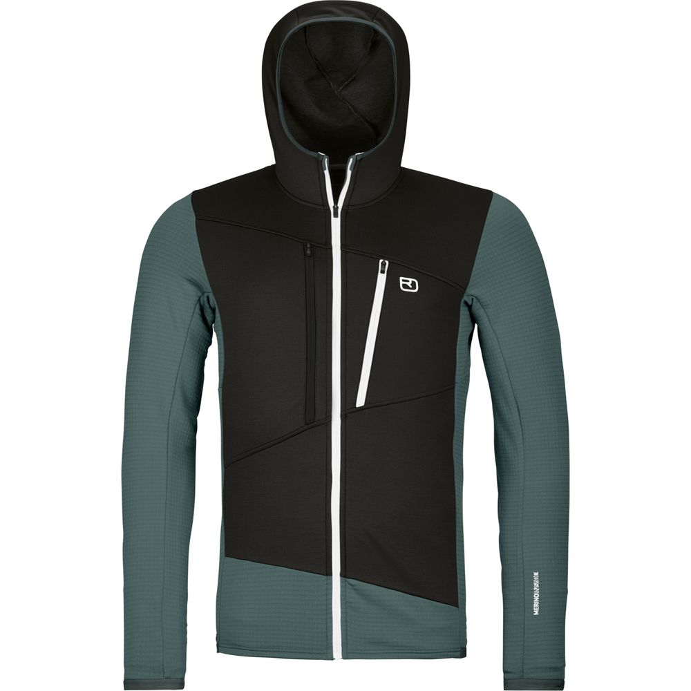 Ortovox Fleece Grid Hoody Herren dark arctic grey Midlayer Produktbild 0