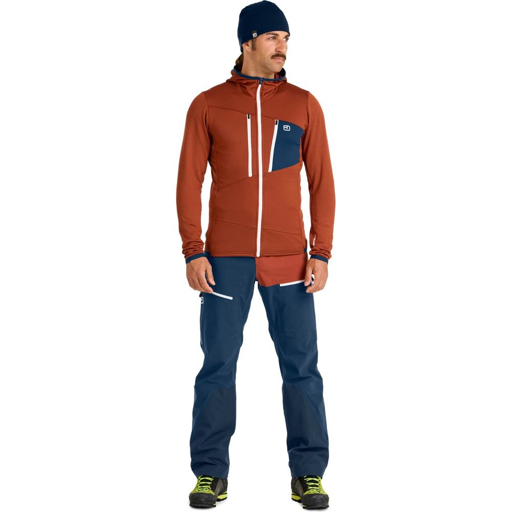 Ortovox Fleece Grid Hoody Herren dark arctic grey Midlayer Produktbild 2