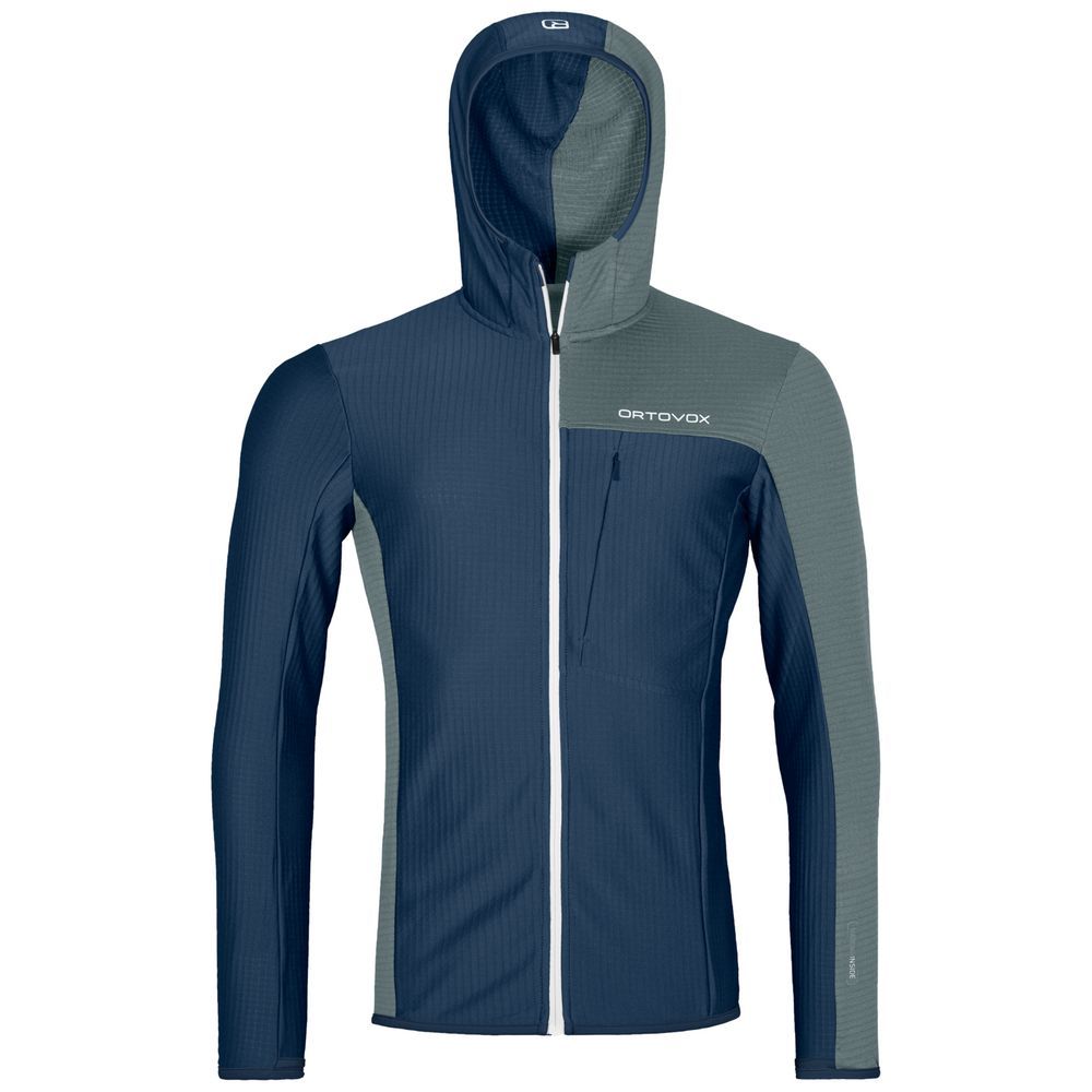 Ortovox Fleece Light Grid Hooded Jkt M Herren deep ocean Produktbild 0