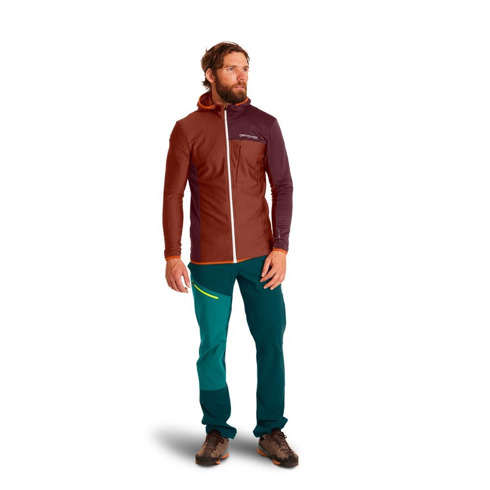 Ortovox Fleece Light Grid Hooded Jkt M Herren deep ocean Produktbild 1