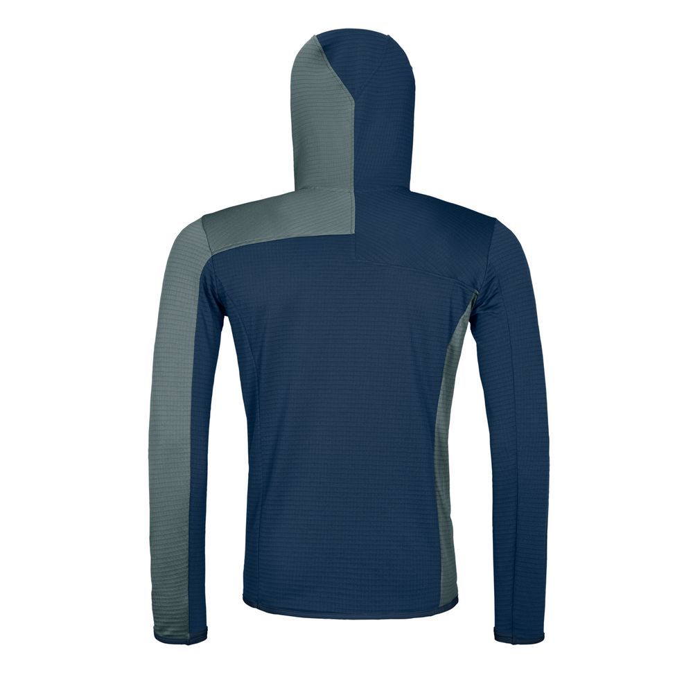Ortovox Fleece Light Grid Hooded Jkt M Herren deep ocean Produktbild 2
