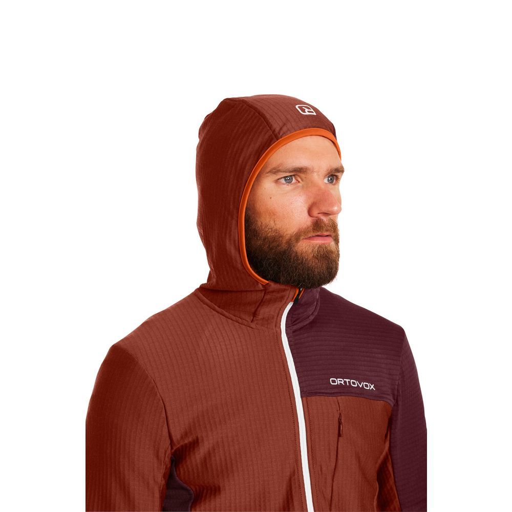 Ortovox Fleece Light Grid Hooded Jkt M Herren deep ocean Produktbild 3