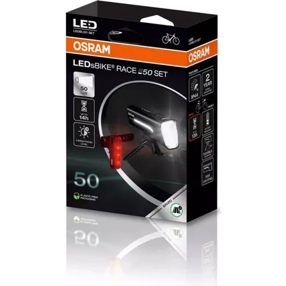 Osram LEDsBike® RACE 50 Fahrradleuchte (Front- & Rückleuchte) Produktbild 3