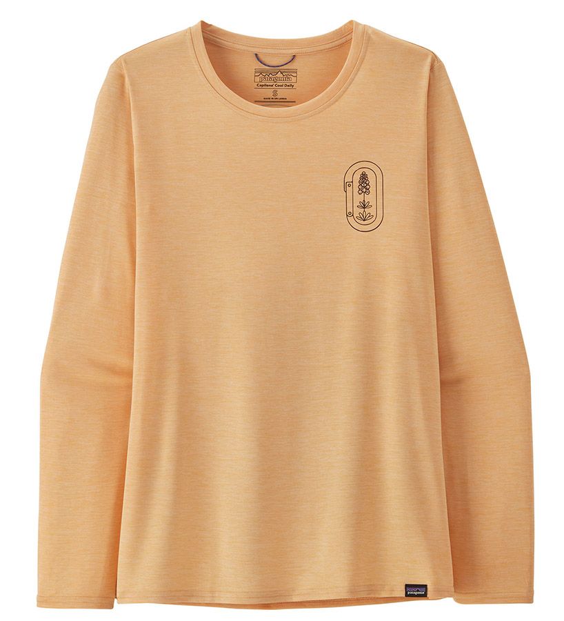 Patagonia W's Long-Sleeved Capilene® Cool Daily Graphic Lands Damen Langarmshirt sandy melon x-dye Produktbild 0